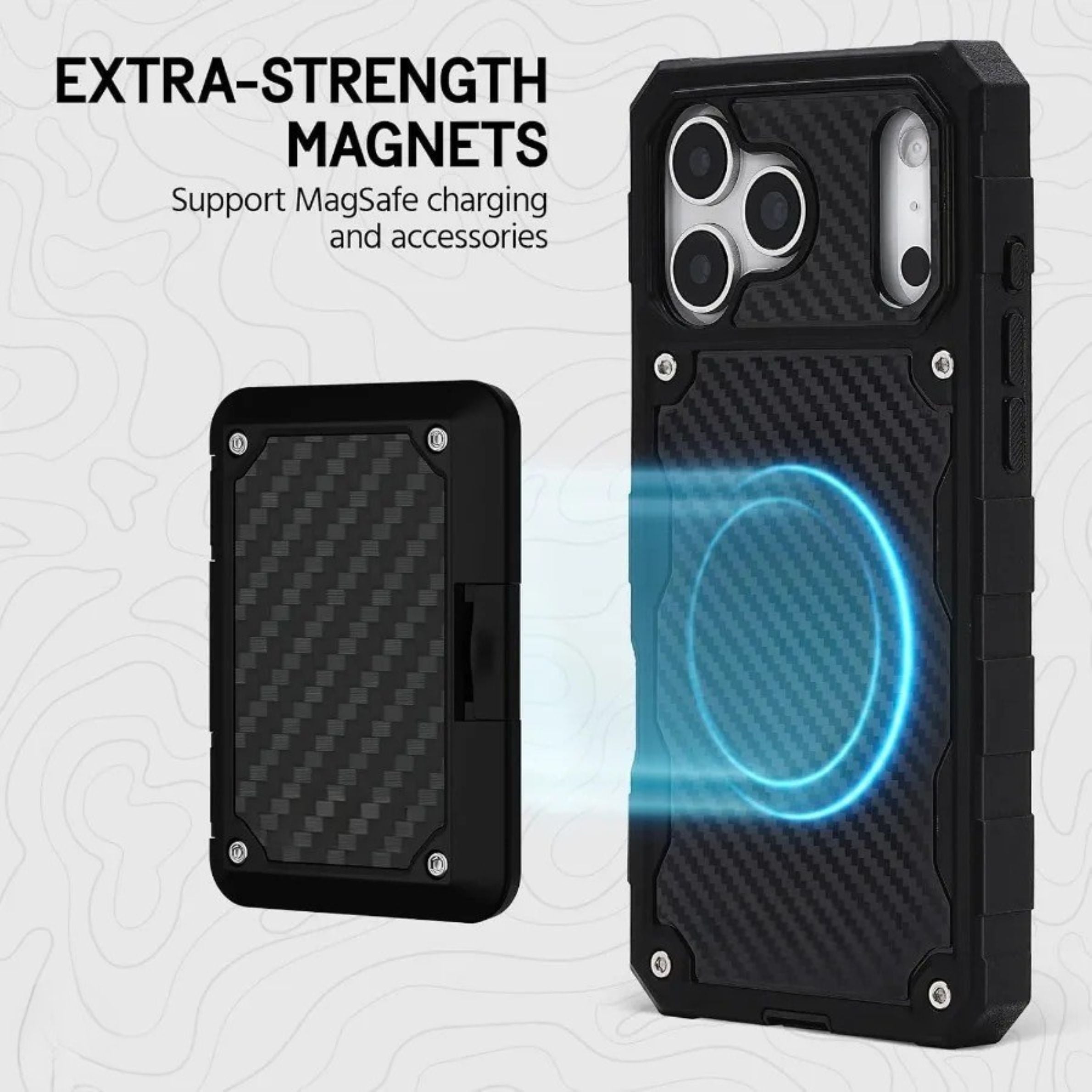 Premium Rugged iPhone Case – MagSafe Compatible Heavy Duty Shockproof Cover with Military-Grade Drop Protection and Anti-Slip Grip