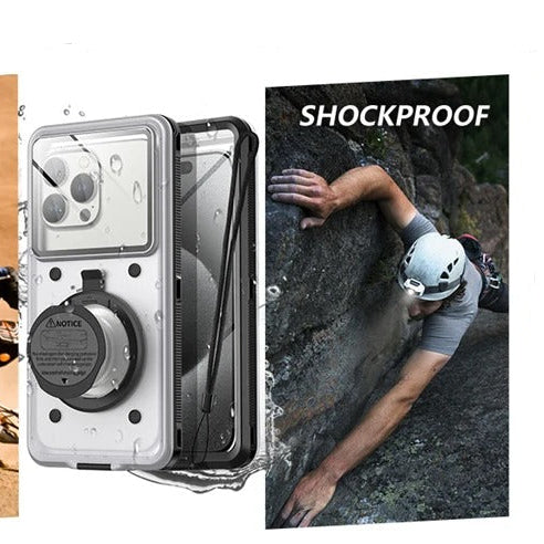 Premium IP68 Waterproof iPhone Case – Full Body Shockproof Protective Cover with Vacuum Seal System, Underwater Protection and Touchscreen Access
