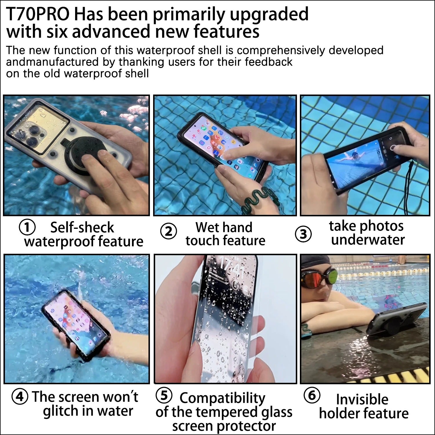 Premium IP68 Waterproof iPhone Case – Full Body Shockproof Protective Cover with Vacuum Seal System, Underwater Protection and Touchscreen Access