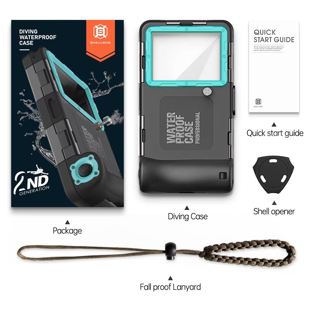 IP68 Waterproof iPhone Case – Full Body Shockproof Cover with 15m Underwater Protection, Anti-Scratch Seal and Secure Lanyard for Diving