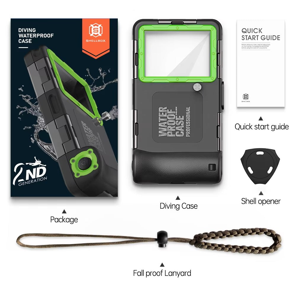 IP68 Waterproof iPhone Case – Full Body Shockproof Cover with 15m Underwater Protection, Anti-Scratch Seal and Secure Lanyard for Diving