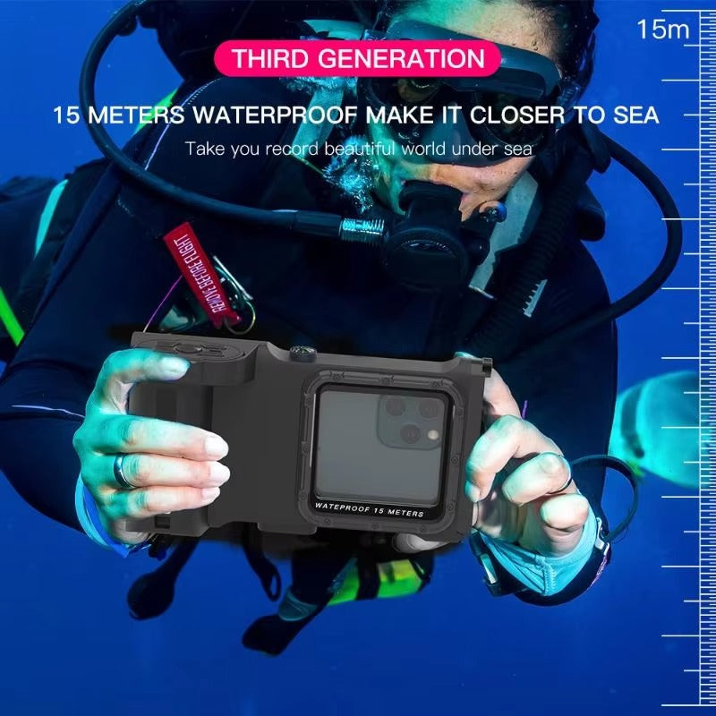 IP68 Waterproof iPhone Case – Full Body Shockproof Cover with 15m Underwater Protection, Anti-Scratch Seal and Secure Lanyard for Diving