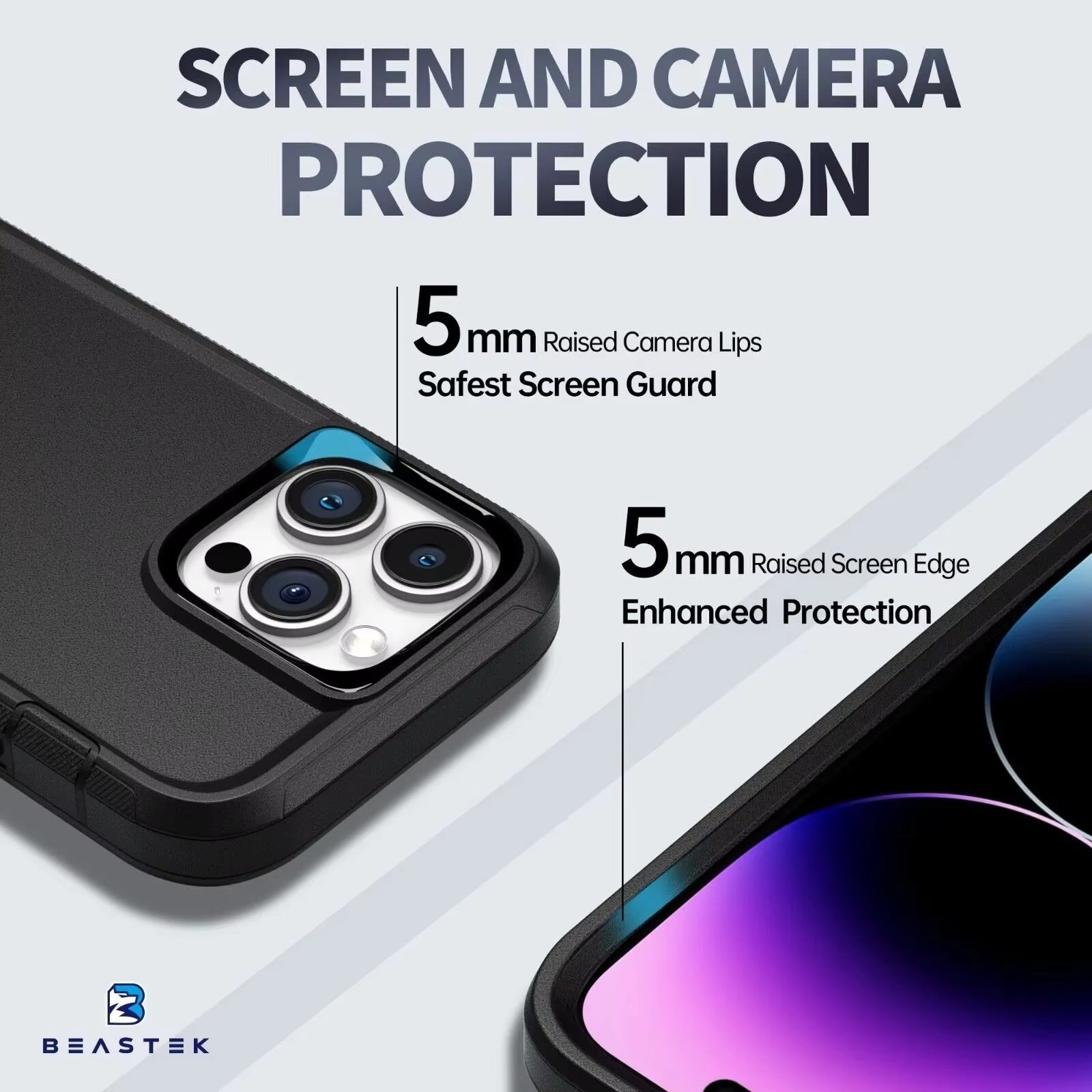 Robust Apple iPhone Case, MagSafe Compatible, Camera Lens & Screen Protection, Ultra Thin, Shockproof, Magnetic Full All Around Cover – Slide Belt Clip Holster Case with Kickstand Holder & Heavy Duty Back Protection