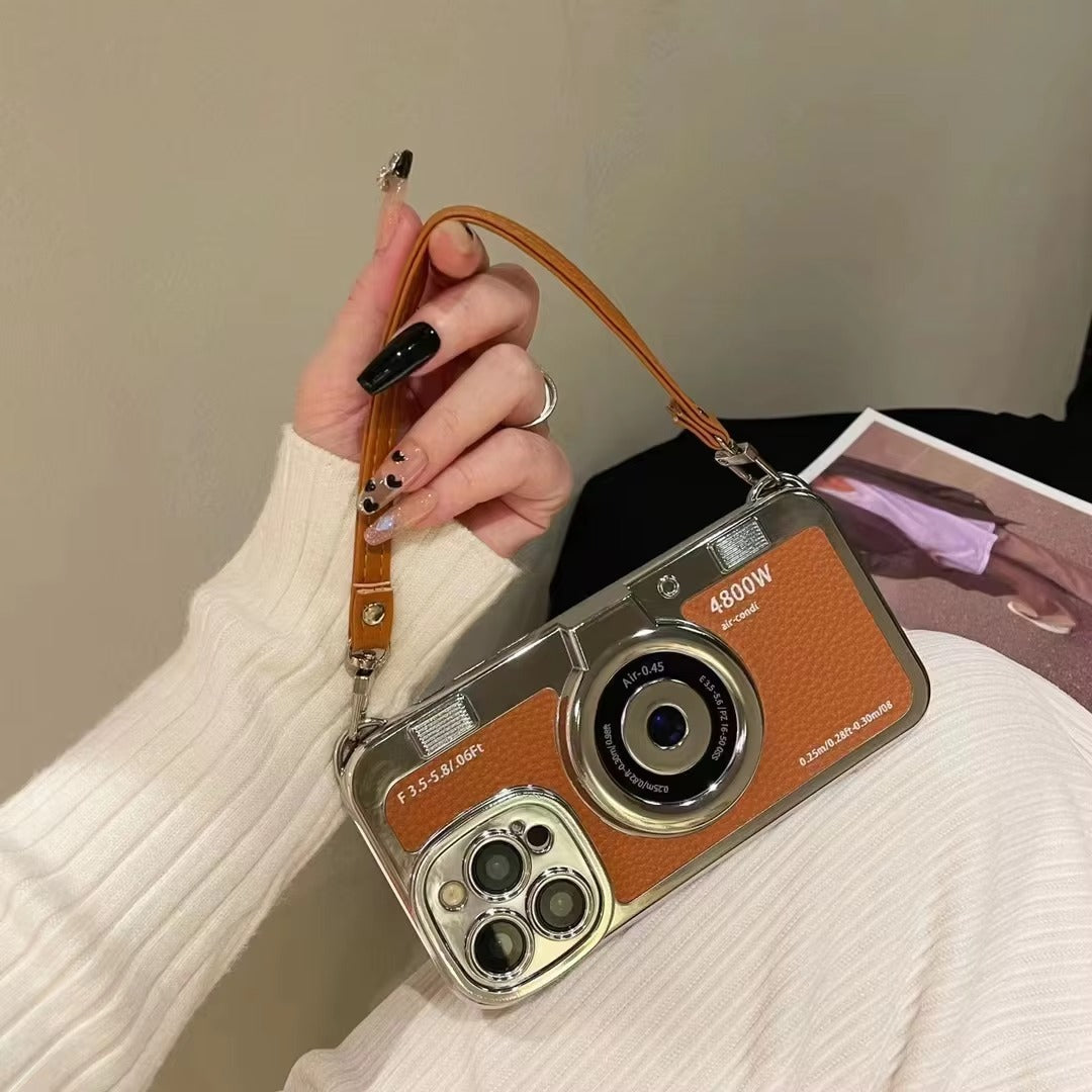 Luxury Apple iPhone Case, MagSafe Compatible, Camera Lens and Screen Protection, Ultra Thin, Shockproof, Magnetic, Full All Around Protection, 3D Retro Camera Cover