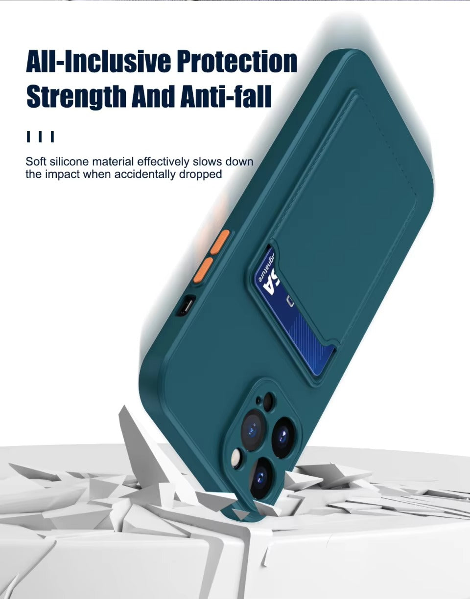 Luxury Apple iPhone Case, MagSafe Compatible, Camera Lens and Screen Protection, Ultra Thin, Shockproof, Magnetic, Full All Around Protection, Silicone Wallet Card Cover