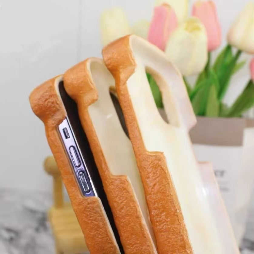 Premium Apple iPhone Case, MagSafe Compatible, Camera Lens and Screen Protection, Ultra Thin, Shockproof, Magnetic, Full All Around Protection, 3D Toast Bread Soft Cover