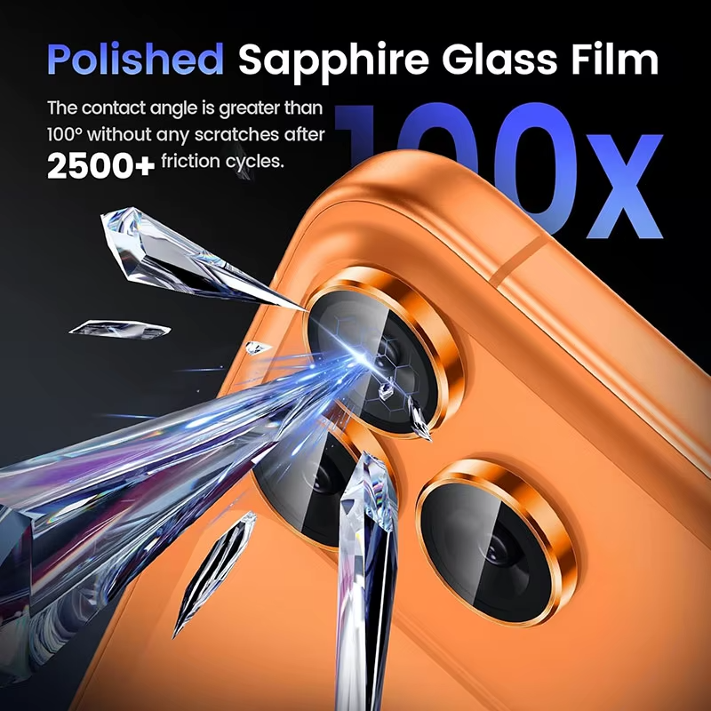 Premium Metal Camera Lens Protector – Tempered Glass Lens Cover Ring with Scratch Resistance, Shock Protection, Anti-Dust Coating and Precision Camera Protection