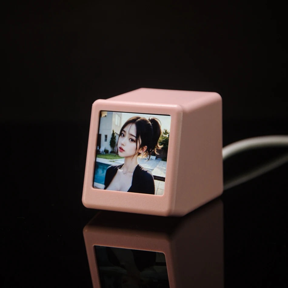 Premium Creative Smart WiFi Desktop Clock for iPhone –Mini Weather Display with Cute Animations, Electronic Photo Frame