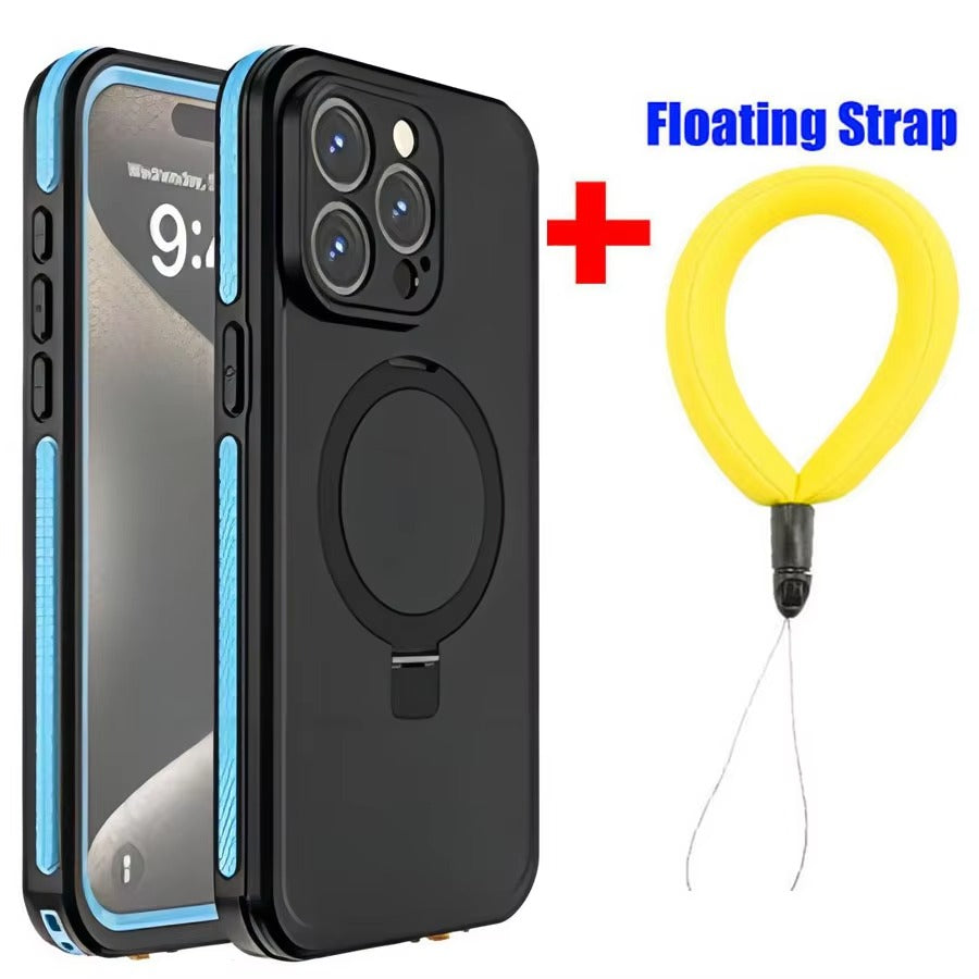 Robust Apple iPhone Case MagSafe Compatible, Camera Lens & Screen Protection, Cover with IP68 Waterproof Stand Design