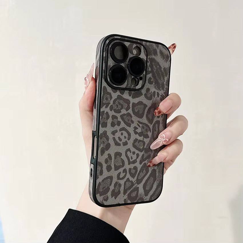 Luxury Apple iPhone Case MagSafe Compatible, Camera Lens & Screen Protection, Ultra Thin Shockproof Magnetic Full All Around Protection Cover with Wrist Strap & Leopard Design