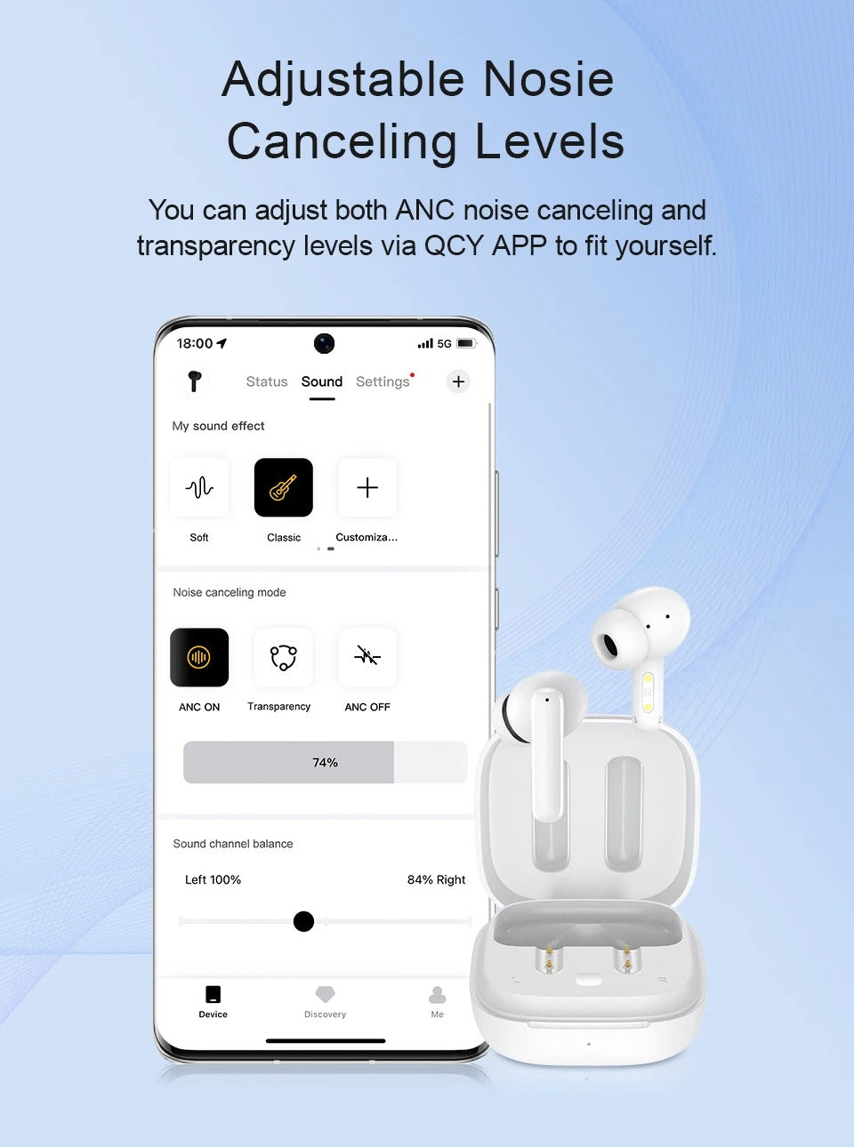 High-Quality ANC Bluetooth 5.3 Earbuds for iPhone – Headphones with 4 Mics, ENC Noise Reduction, Calling for Music & Work