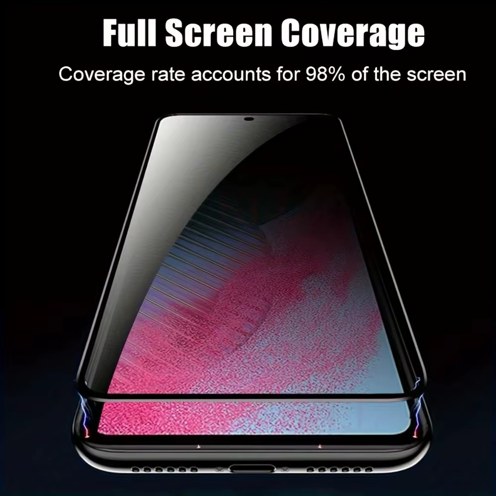 Premium Matte Privacy Screen Protector for iPhone – Anti-Spy Tempered Glass with Oleophobic Coating, Anti-Glare Protection and Easy Installation Frame