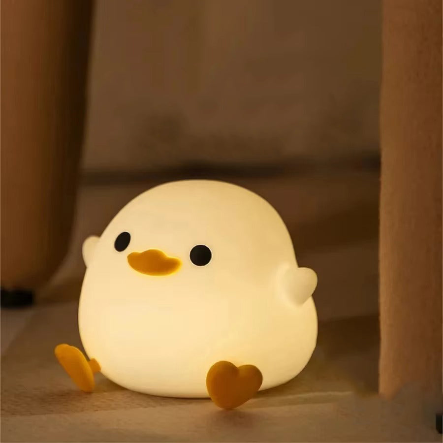 Premium Cute Animal LED Night Light – Touch Sensor, USB Rechargeable Silicone Lamp, 3 Brightness Levels, 30-Min Timer, Bedside Kids Room Decor, Portable & Soft Glow