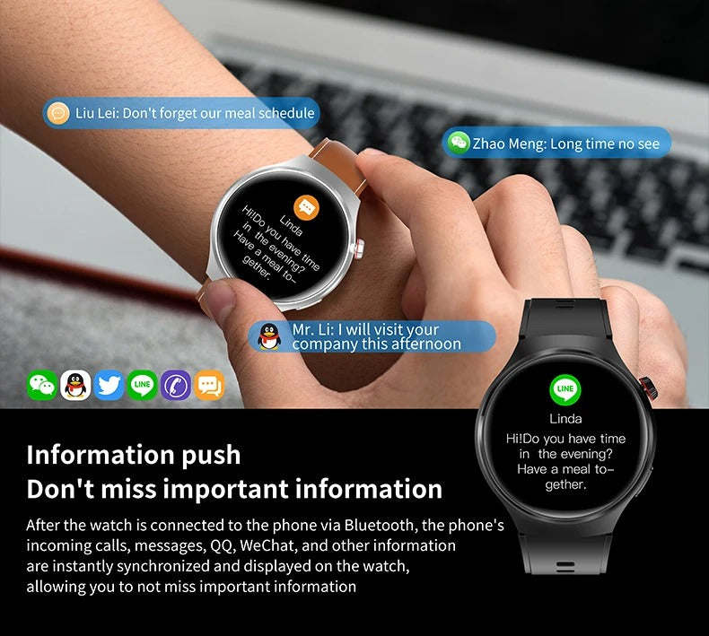 Premium AMOLED GPS Smart Watch – 1.46" HD Display, Bluetooth Calling, Fitness Tracker, IP68 Waterproof, Heart Rate & Sleep Monitor, NFC, Wireless Charging