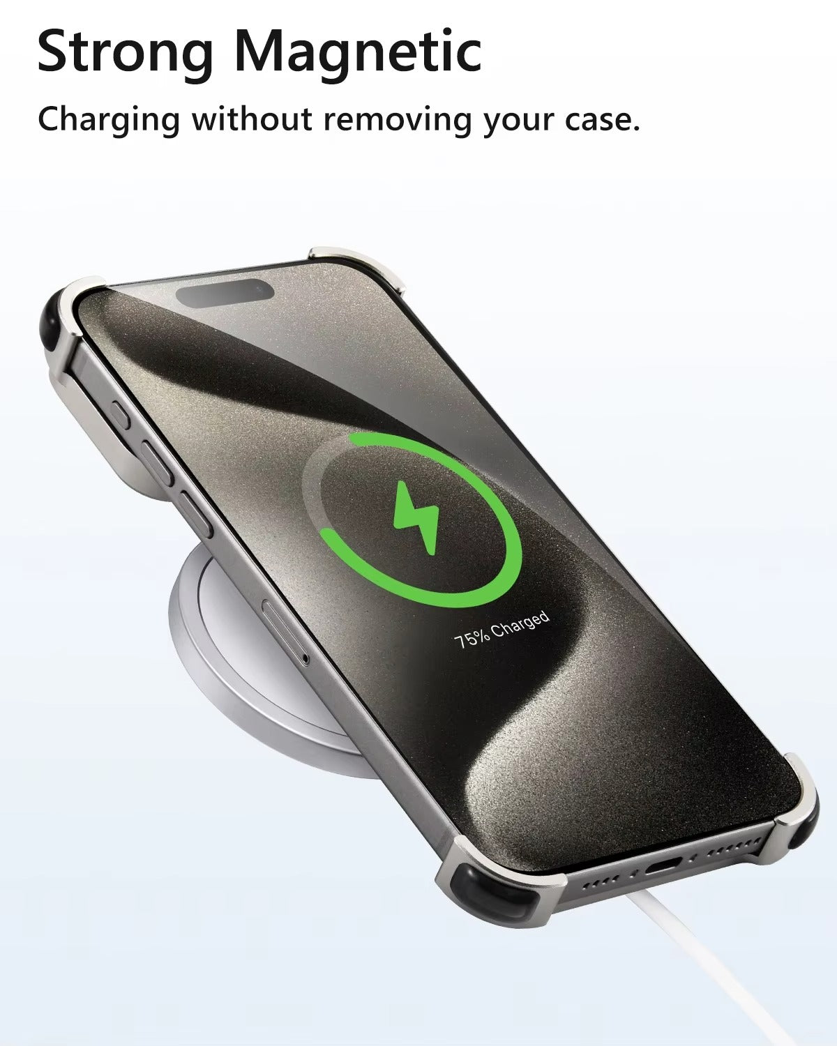 Premium Apple iPhone Case n, Ultra Thin Shockproof Magnetic Full All Around Protection Cover with Wireless Charging Bumper