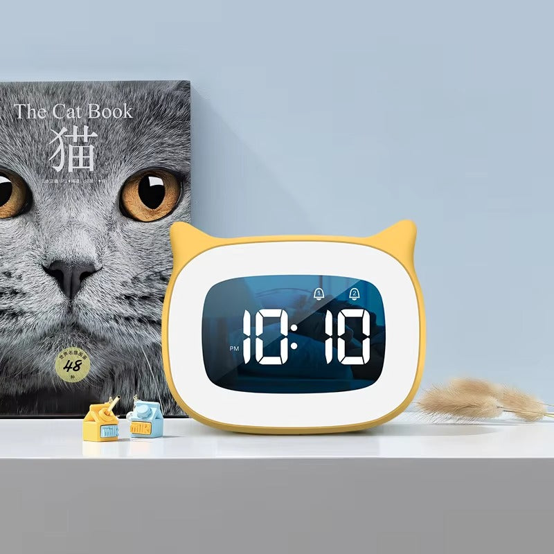 Premium Rechargeable LED Alarm Clock for iPhone Users – Touch Control Night Light, Always-On Display, 12/24H Music Desk Clock
