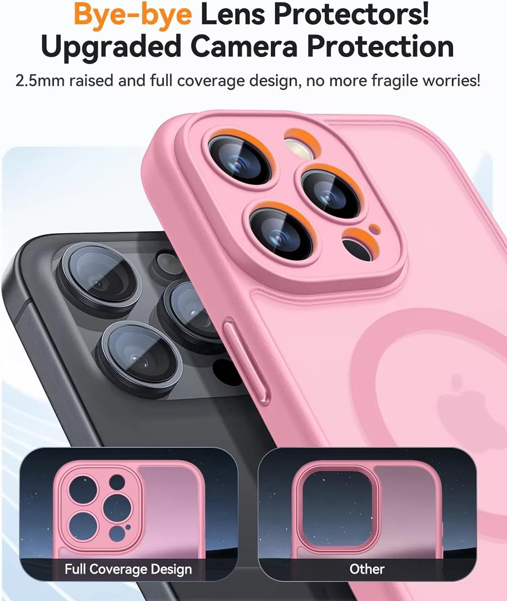 Luxury Apple iPhone Case Camera Lens & Screen Protection, Ultra Thin Shockproof Magnetic Full All Around Protection Cover