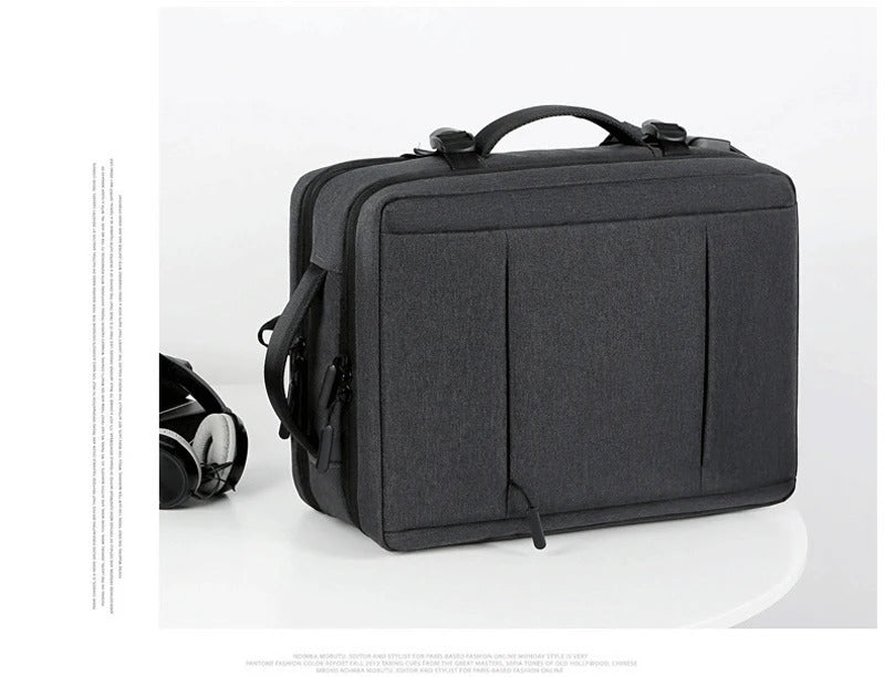 High Quality Waterproof Laptop Backpack for Men, Expandable USB Charging Bag, Business Travel School Rucksack