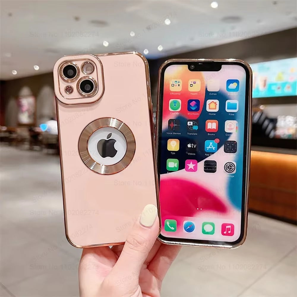 Luxury Apple iPhone Case, MagSafe Compatible, Camera Lens & Screen Protection, Ultra Thin, Shockproof, Magnetic Full All Around Cover – Fashion Plating Soft Silicone Case with Shockproof Protective Design