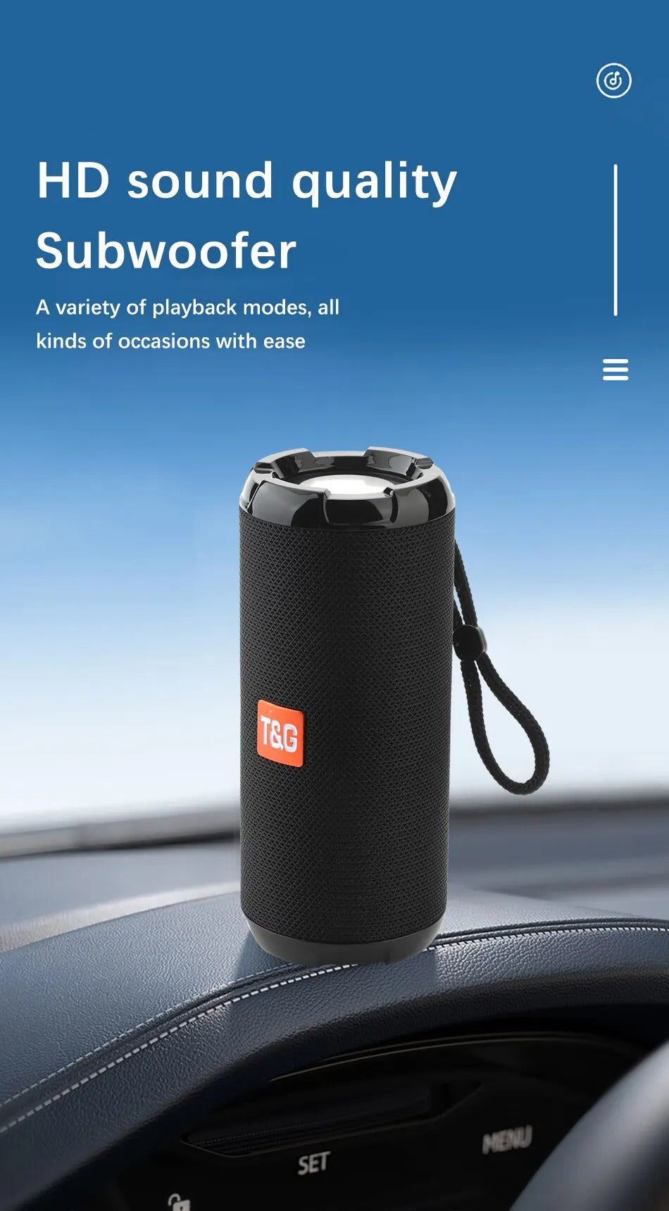Premium Waterproof Bluetooth Speaker – Portable Wireless Sound Box with Subwoofer Bass, FM Radio, TF Card, USB, Hands-Free Calling, TWS Pairing