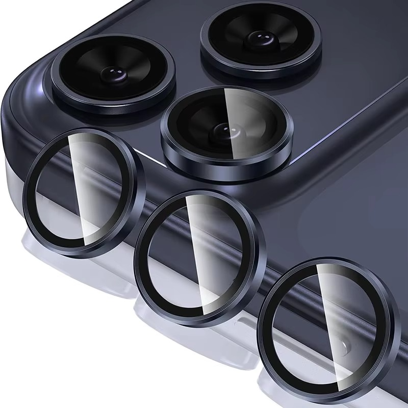 Premium Metal Camera Lens Protector – Tempered Glass Lens Cover Ring with Scratch Resistance, Shock Protection, Anti-Dust Coating and Precision Camera Protection