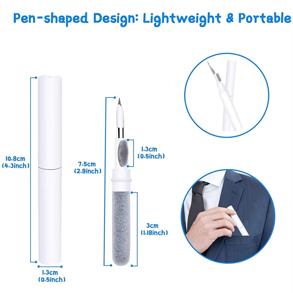 Premium 3-in-1 Bluetooth Earbuds Cleaning Pen – Deep Clean Brush Kit for AirPods, Charging Case & Speaker Holes, Compact Tool for Phone & Earphones