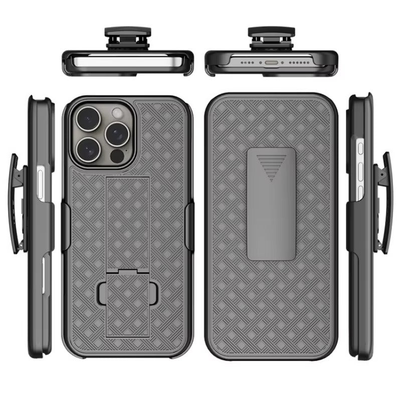 Robust Apple iPhone Case, MagSafe Compatible, Camera Lens & Screen Protection, Ultra Thin, Shockproof, Magnetic Full All Around Cover – Hybrid Defender Holster Case with Belt Clip for Rugged Daily Protection