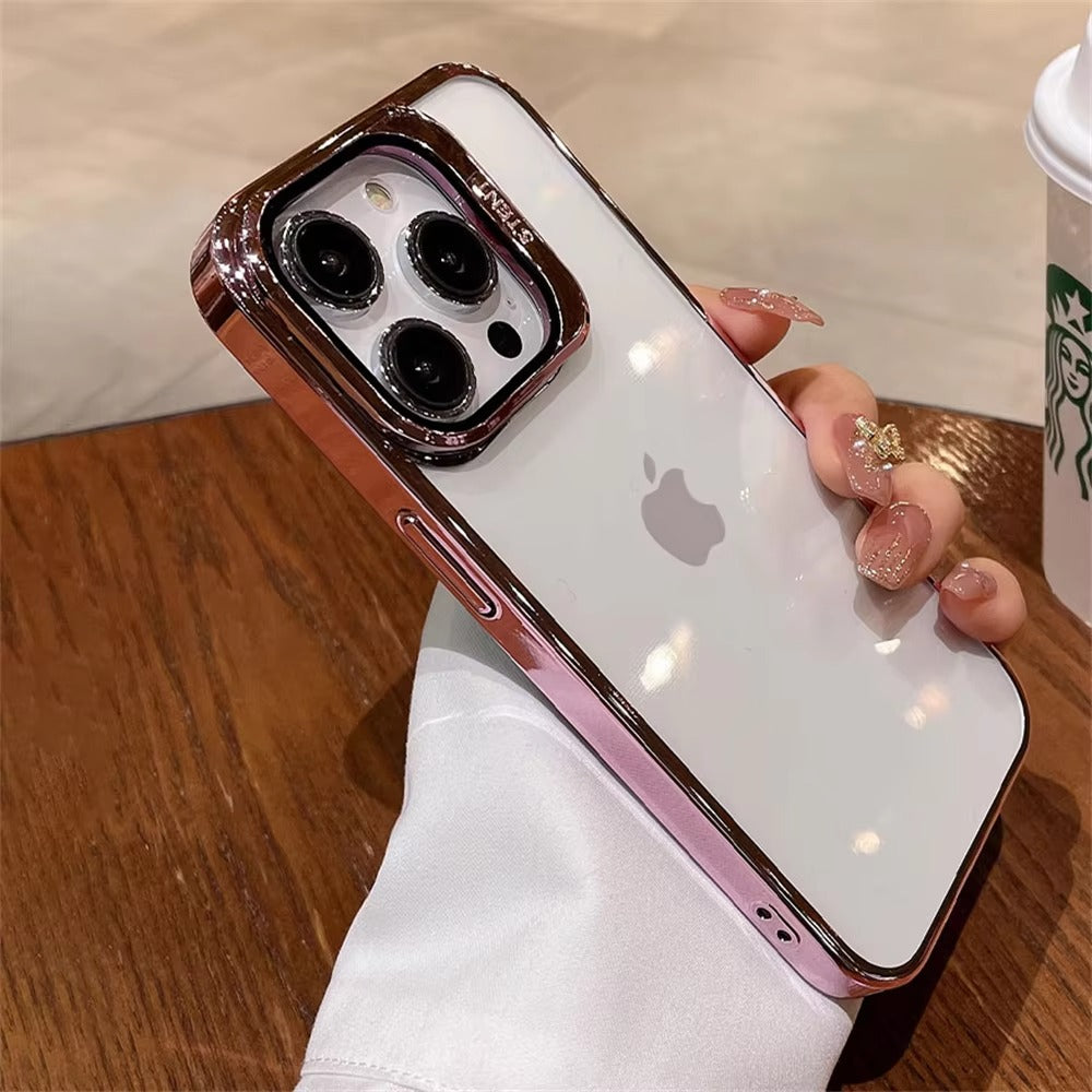 Luxury Apple iPhone Case, Ultra Thin Shockproof Magnetic Full All Around Protection Cover with Plating Stand & Hard Shell