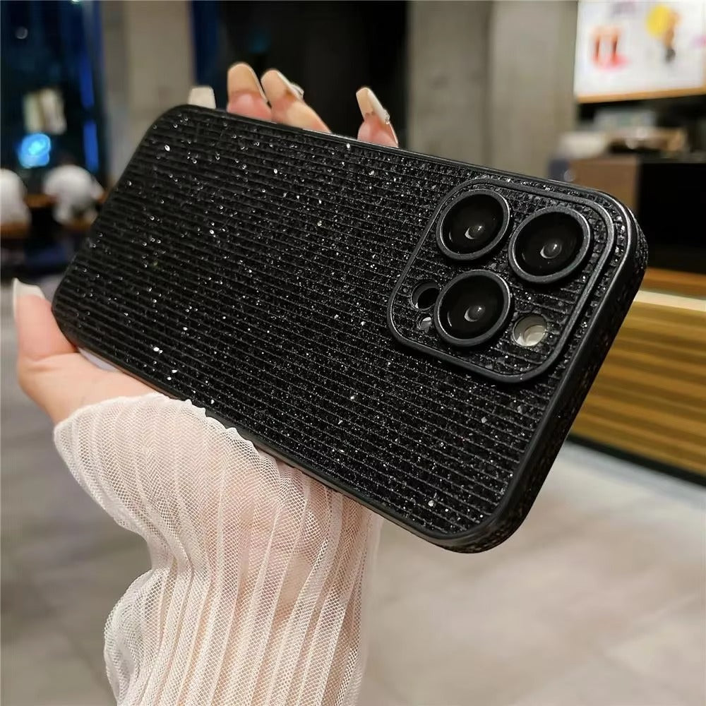 Luxury Apple iPhone Case, MagSafe Compatible, Camera Lens & Screen Protection, Ultra Thin, Shockproof, Magnetic Full All Around Cover – Glitter Diamond Rhinestone Case with Lens Guard for Stylish Bling Protection