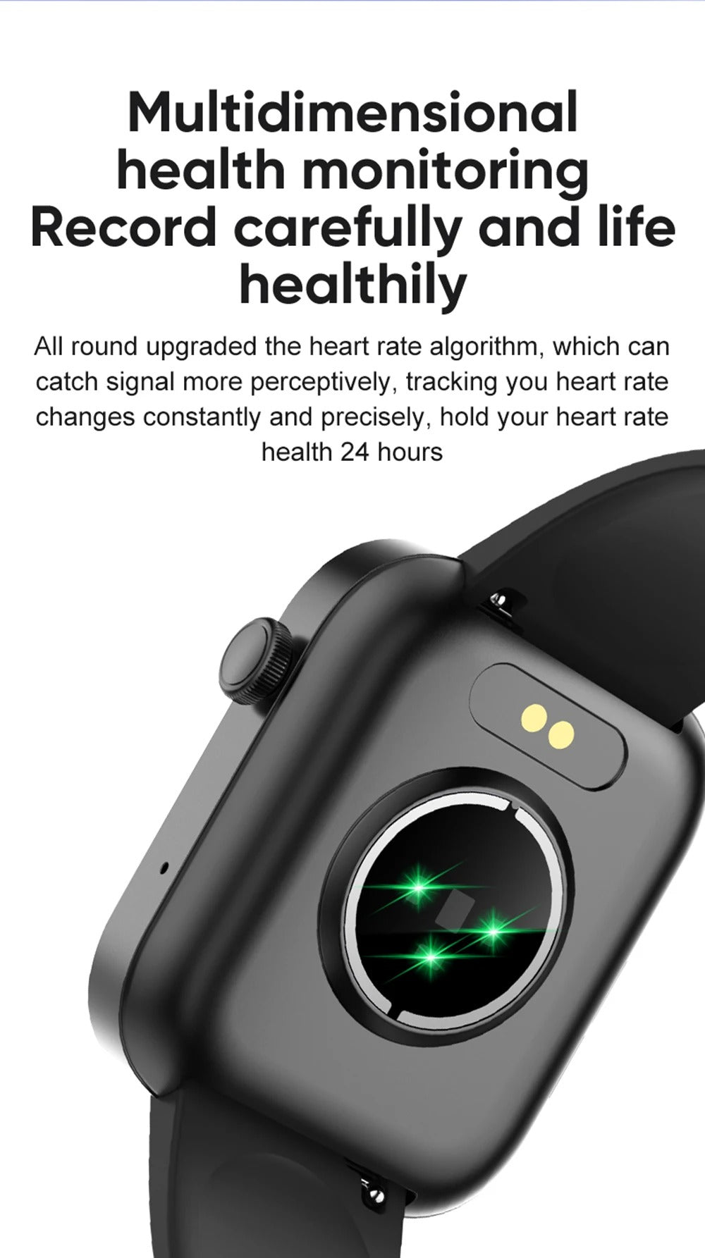 Premium Smartwatch with Bluetooth Calling, Health Monitoring Features, IP68 Waterproof Fitness Watch with Voice Assistant for iPhone Users