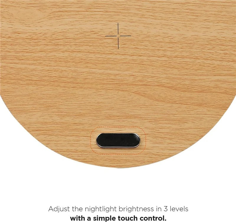 Multifunction 3 in 1 Wireless Charging Station – 10W Fast Charger Pad with LED Desk Lamp, Touch Night Light and Adjustable Stand for iPhone and Samsung