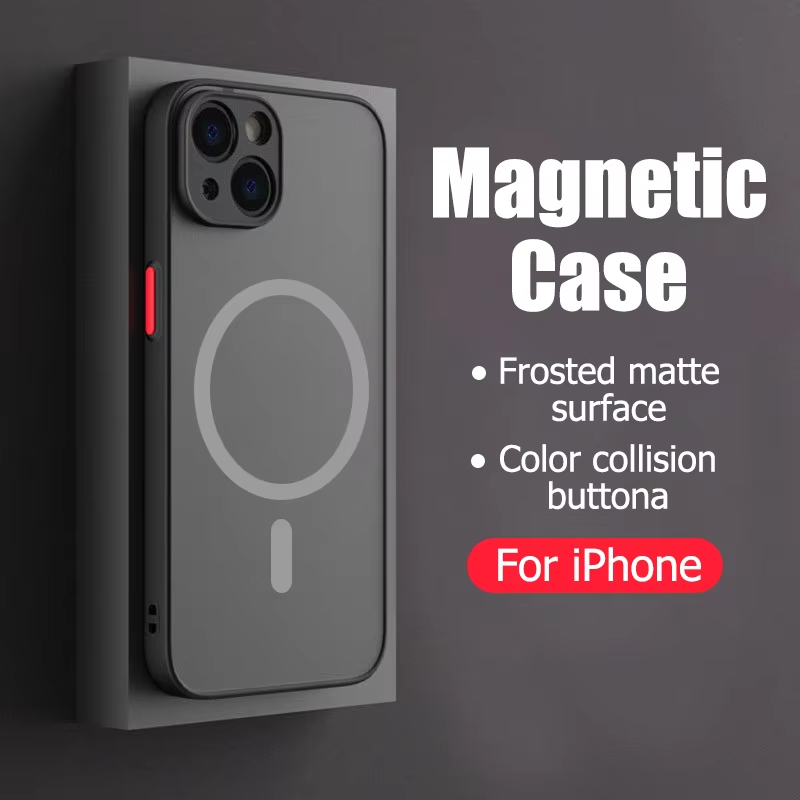 Luxury Apple iPhone Case Camera Lens & Screen Protection, Ultra Thin Shockproof Magnetic Full All Around Protection Cover