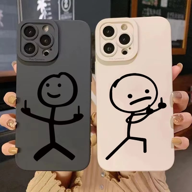 Premium Apple iPhone Case, MagSafe Compatible, Camera Lens and Screen Protection, Ultra Thin, Shockproof, Magnetic, Full All Around Protection, Cartoon Matchman Cover
