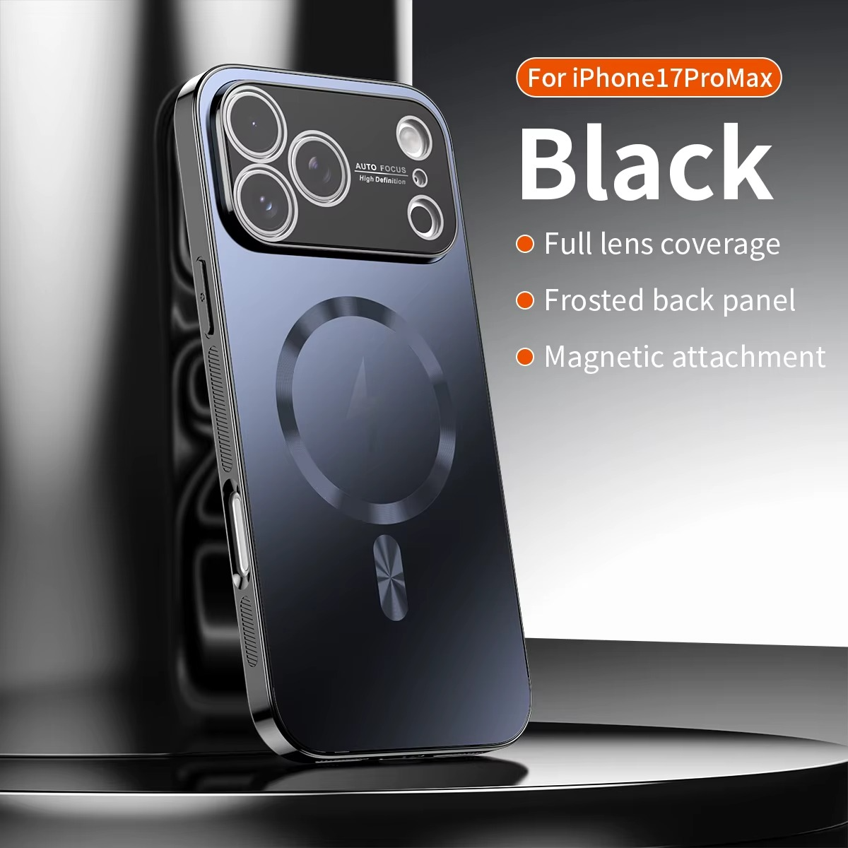 Luxury Matte Magnetic iPhone Case – MagSafe Compatible Protective Cover with Shockproof Frame, Electroplated Finish and Raised Camera Lens Protector