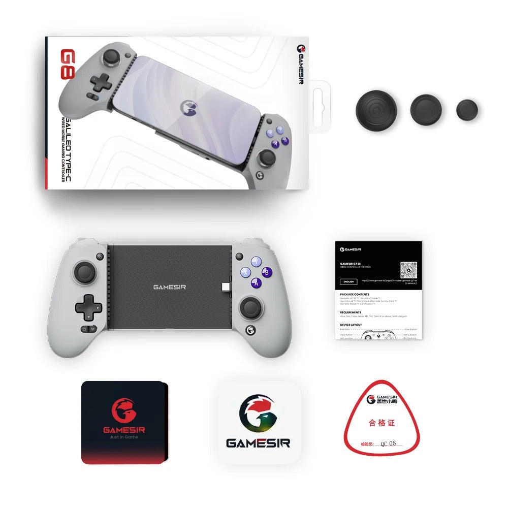 Premium Mobile Game Controller for iPhone, Hall Effect Joystick Gamepad, Wireless Stretchable Design for Apple Devices