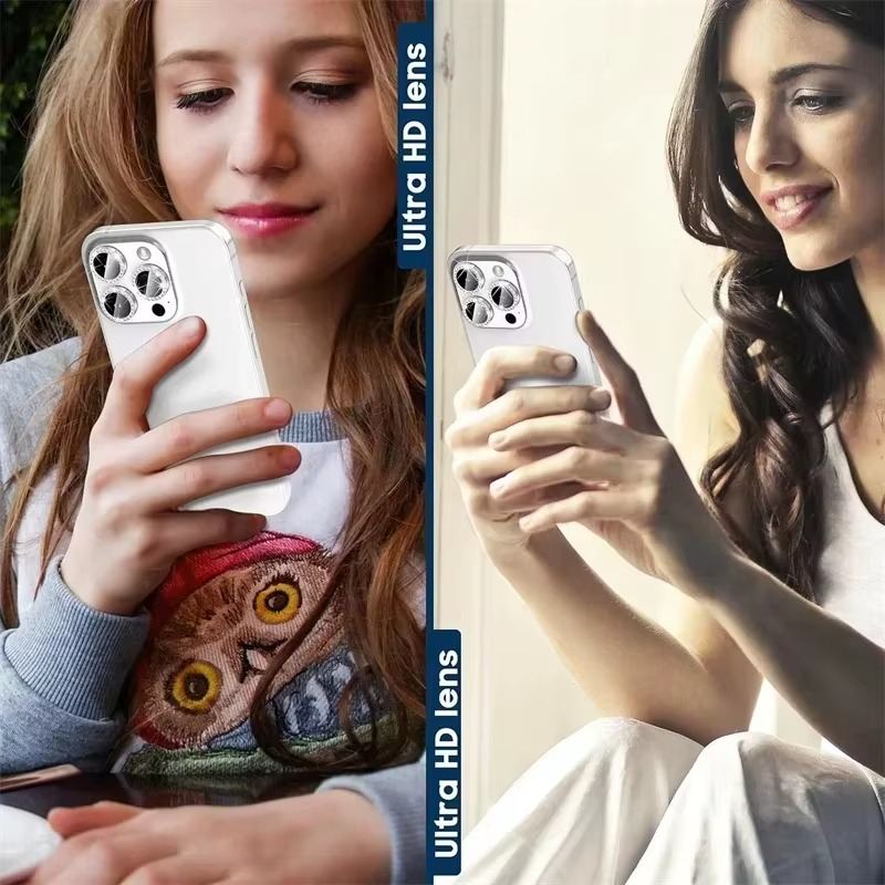 Premium Metal Camera Lens Protector – Tempered Glass Lens Cover Ring with Scratch Resistance, Shock Protection, Anti-Dust Coating and Precision Camera Protection