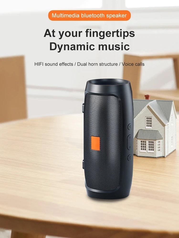 High Quality Portable Bluetooth Speaker for iPhone – Dual Stereo Subwoofer with FM Radio, TF/USB Playback, Loud Outdoor