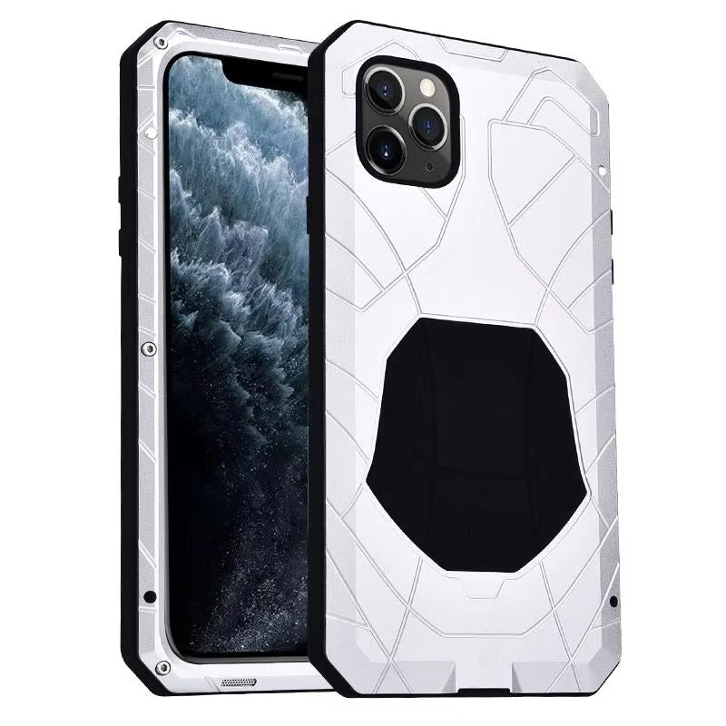 Luxury Apple iPhone Case, MagSafe Compatible, Camera Lens & Screen Protection, Ultra Thin, Shockproof, Magnetic Full All Around Cover – Aluminum Metal & Silicone Case with Dirt-Resistant Shockproof Design