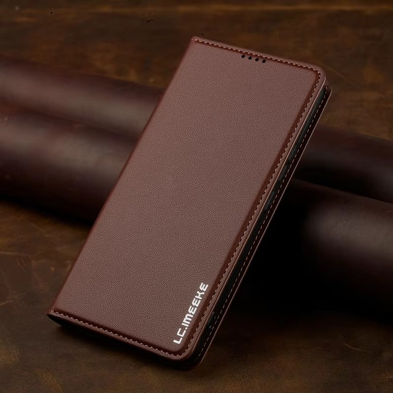 Luxury Apple iPhone Case, MagSafe Compatible, Camera Lens and Screen Protection, Ultra Thin, Shockproof, Magnetic, Full All Around Protection, Leather Flip Magnetic Cover