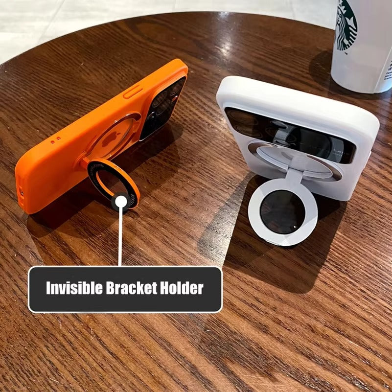 Premium Apple iPhone Case, MagSafe Compatible, Camera Lens and Screen Protection, Ultra Thin, Shockproof, Magnetic, Full All Around Protection, Magnetic Bracket Cover