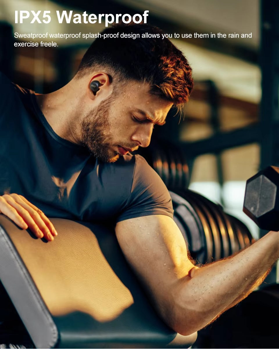 Premium Wireless Earbuds with ANC, 40dB Noise Cancelling, Bluetooth 5.0 TWS HiFi Headphones with 6 Mics, AI HD Calling,