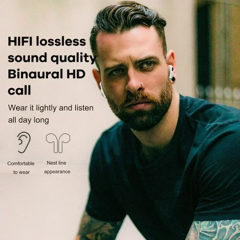 Premium TWS Wireless Earbuds with Mic – Bluetooth 5.0, Noise Cancelling, Touch Control, Long Battery Life, HiFi Stereo Earphones for iOS & Android
