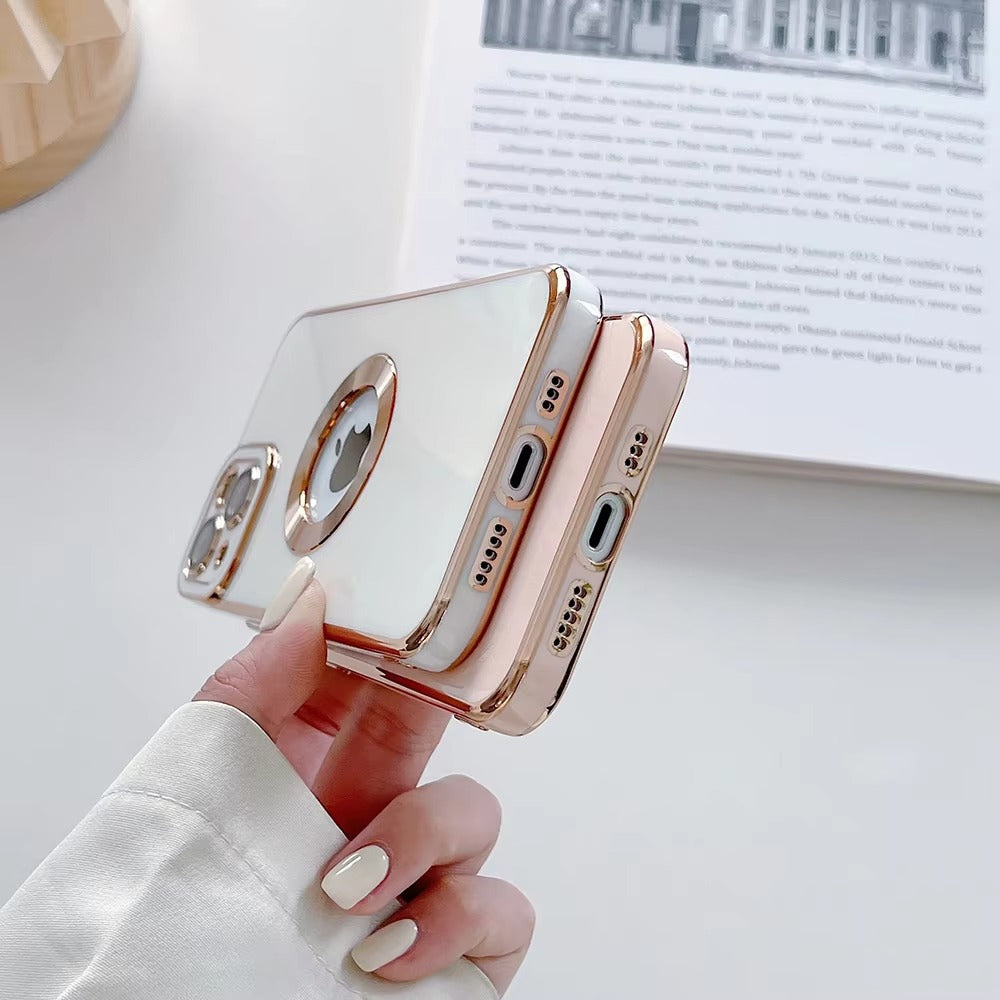 Luxury Apple iPhone Case, MagSafe Compatible, Camera Lens & Screen Protection, Ultra Thin, Shockproof, Magnetic Full All Around Cover – Fashion Plating Soft Silicone Case with Shockproof Protective Design