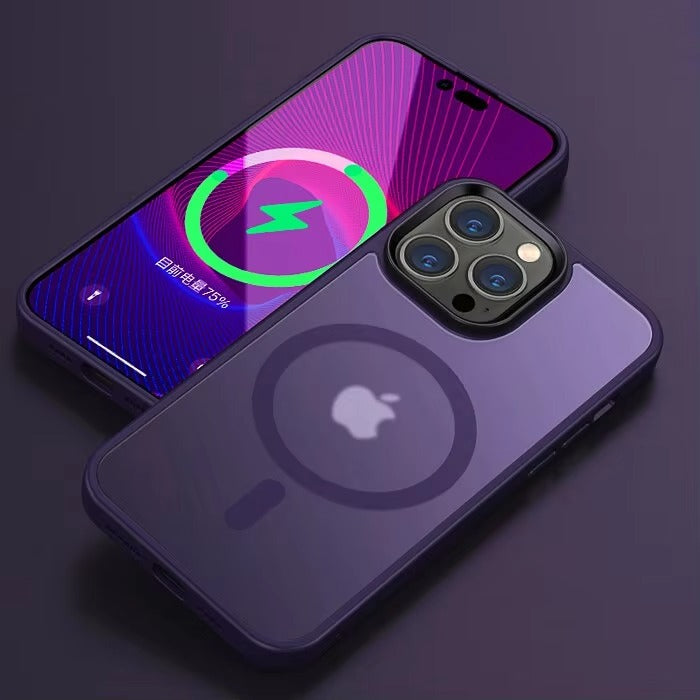 Premium Apple iPhone Case, MagSafe Compatible, Camera Lens & Screen Protection, Ultra Thin, Shockproof, Magnetic Full All Around Cover – Matte Translucent Frosted Case with Wireless Charging Support & Sleek Finish