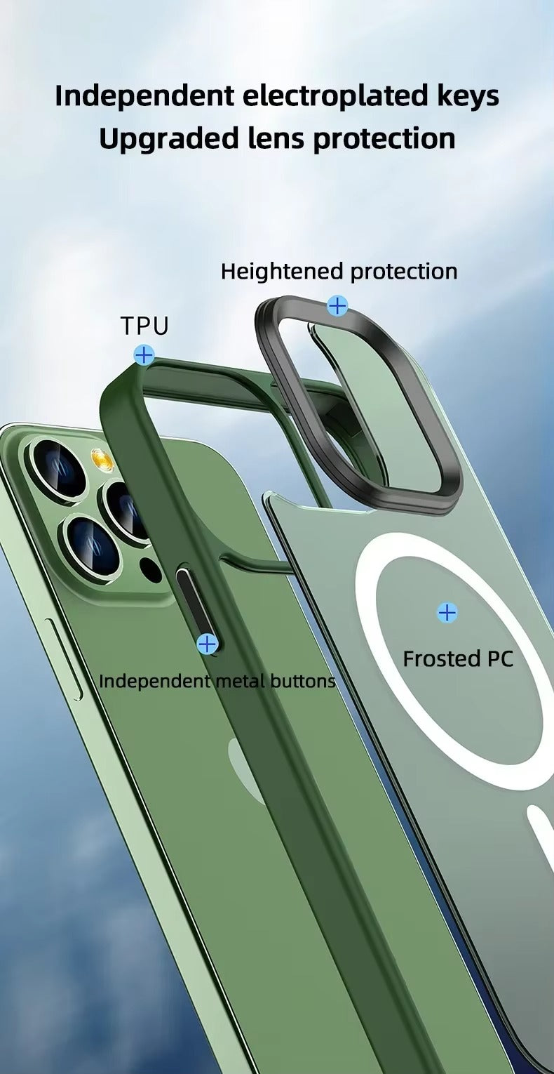 Premium Apple iPhone Case, MagSafe Compatible, Camera Lens & Screen Protection, Ultra Thin, Shockproof, Magnetic Full All Around Cover – Matte Translucent Frosted Case with Wireless Charging Support & Sleek Finish