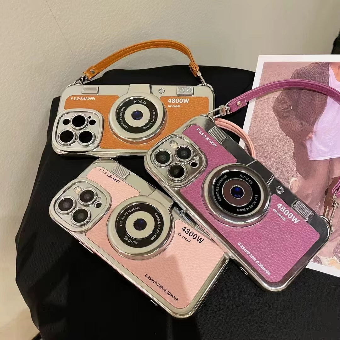 Luxury Apple iPhone Case, MagSafe Compatible, Camera Lens and Screen Protection, Ultra Thin, Shockproof, Magnetic, Full All Around Protection, 3D Retro Camera Cover