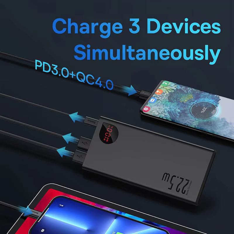 Premium, 10000mAh Power Bank, with 22.5W PD Fast Charging – Portable Charger for iPhone, Android Devices, Smartphones, USB-C