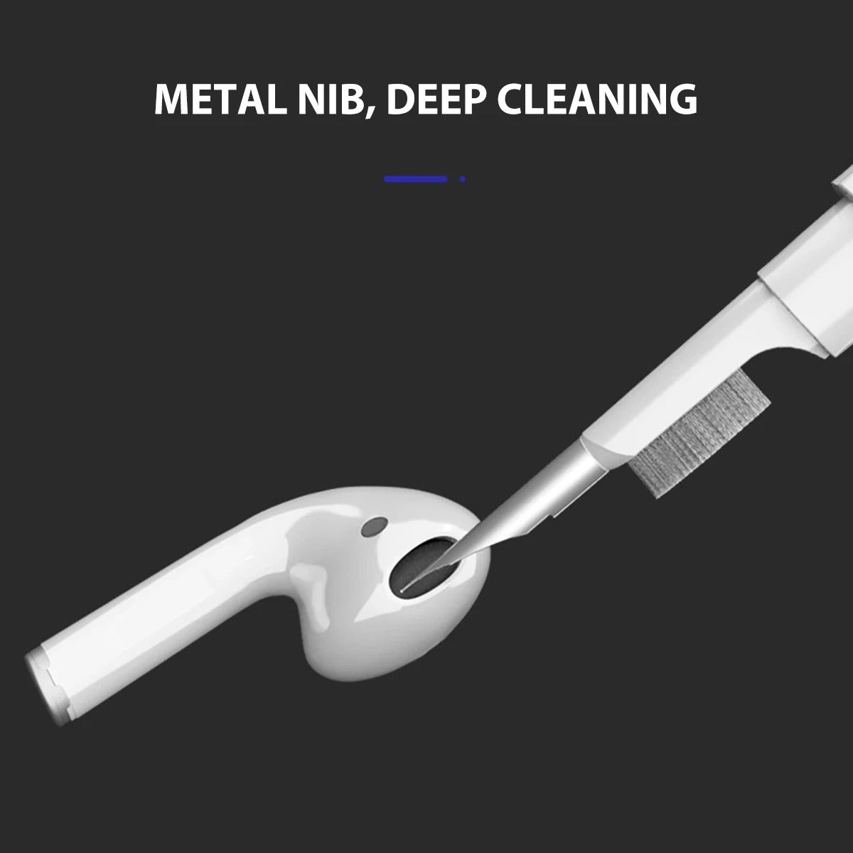 Premium 3-in-1 Bluetooth Earbuds Cleaning Pen – Deep Clean Brush Kit for AirPods, Charging Case & Speaker Holes, Compact Tool for Phone & Earphones