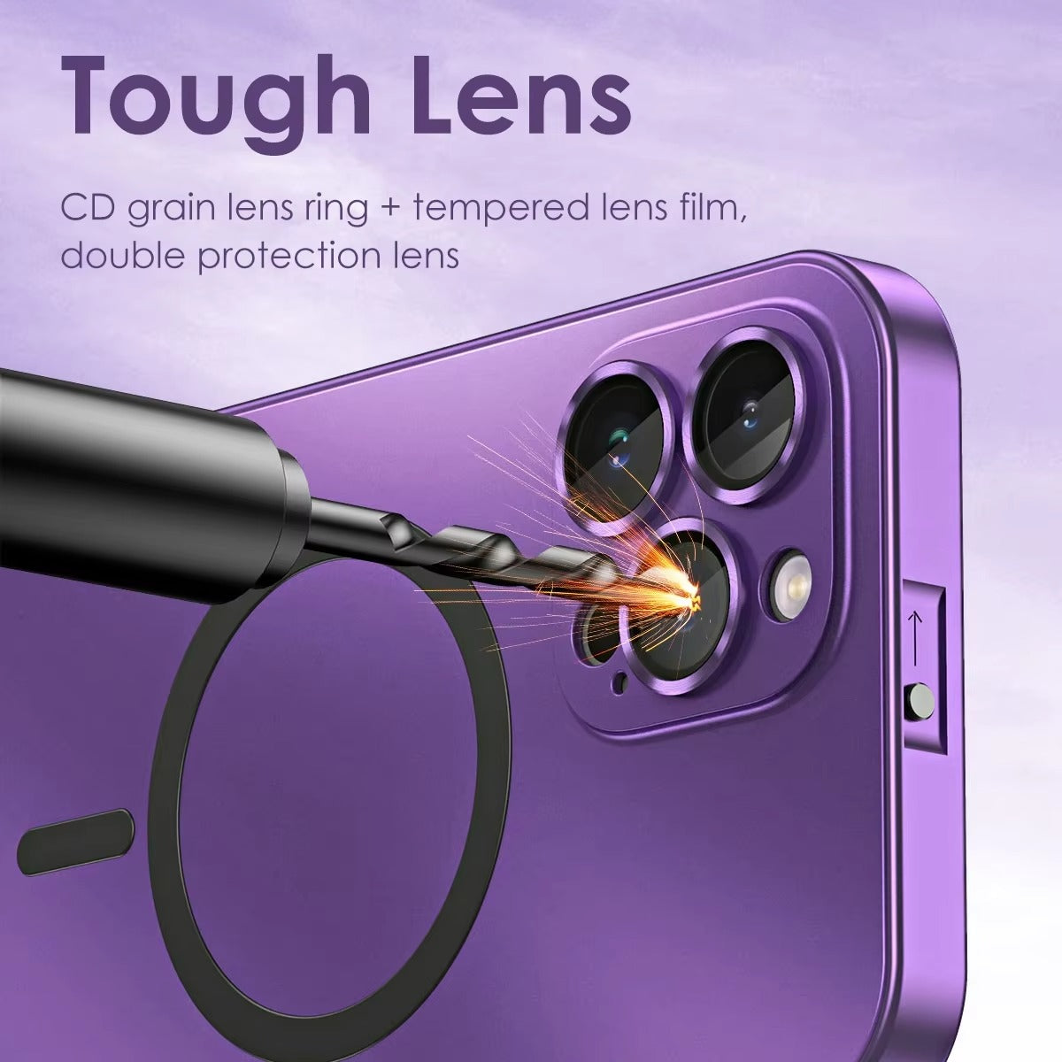 Luxury Apple iPhone Case, MagSafe Compatible, Camera Lens & Screen Protection, Ultra Thin, Shockproof, Magnetic Full All Around Cover – Metal Frame Case with Aluminum PC Back Panel for Sleek Durable Protection