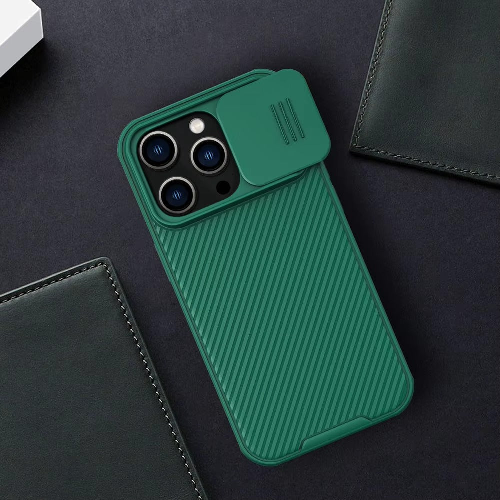 High Quality iPhone Case, MagSafe Compatible, Ultra Thin Magnetic Cover with Screen Guard Slide Camera Lens Protector Panel